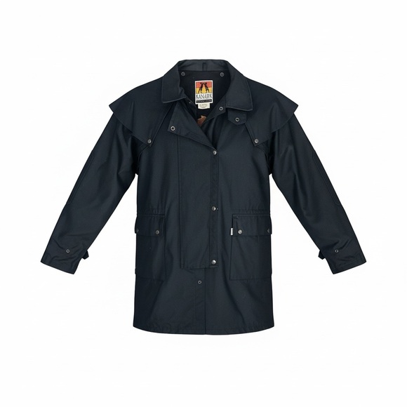 Kakadu Other - Kakadu Australian Black Oilskin Duster Jacket Size XXL